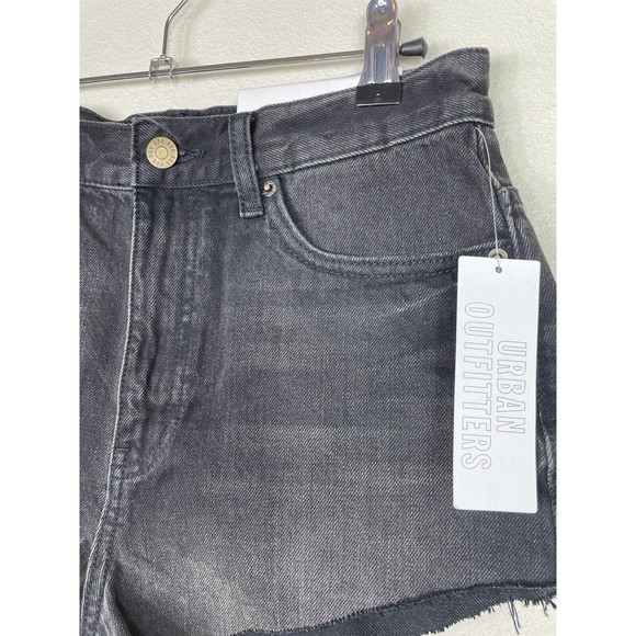 Urban Outfitters BDG 27 Cheeky Denim Shorts High Rise Cutt Off Washed Black - Picture 5 of 11